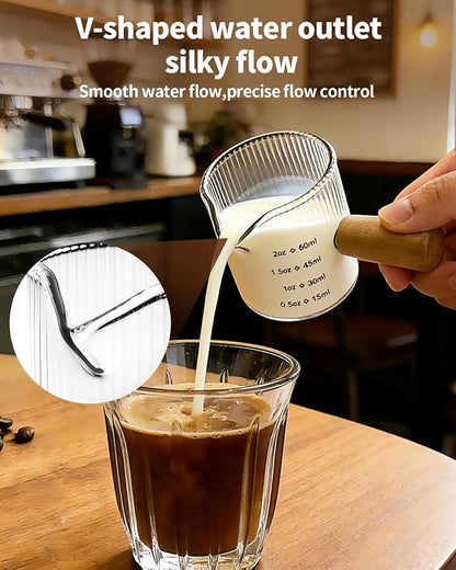 Espresso Measuring Cup 2 OZ, Espresso Glass Cups - Image 5