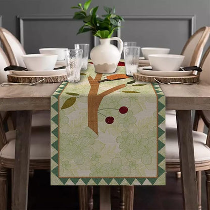Seliem Summer Tree Branches Birds Table Runner, Cardinal Home Kitchen | Dining - Image 4