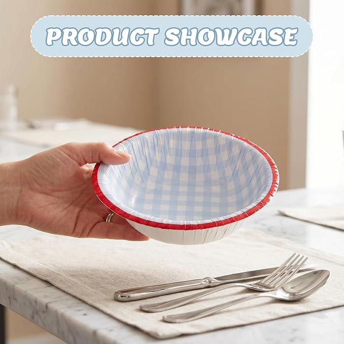 50 Pack Small Paper Bowls, 8 Oz Disposable Soup Bowl, Soak Proof, Microwave - Image 7