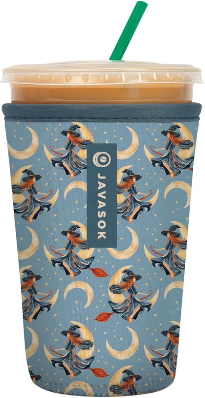 Sok It JavaSok Iced Coffee & Cold Soda Insulated Neoprene Cup Sleeve (Witching Hour, Medium: 22-28oz)