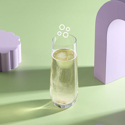 JoyJolt Milo Stemless Champagne Flutes Set of 8 Crystal Glasses. 9.5oz Prosecco - Image 7