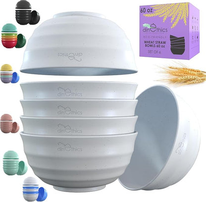 6 Wheat Straw White Bowl 60 OZ by DINETHICS