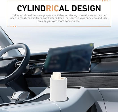 4 PCS Car Tissue Holder, Car Cup Holder Convenient Travel Tissue Tube, - Image 5