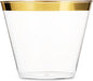 Munfix 100 9 Oz Clear Plastic Cups, Old Fashioned Tumblers, Fancy Disposable by Munfix