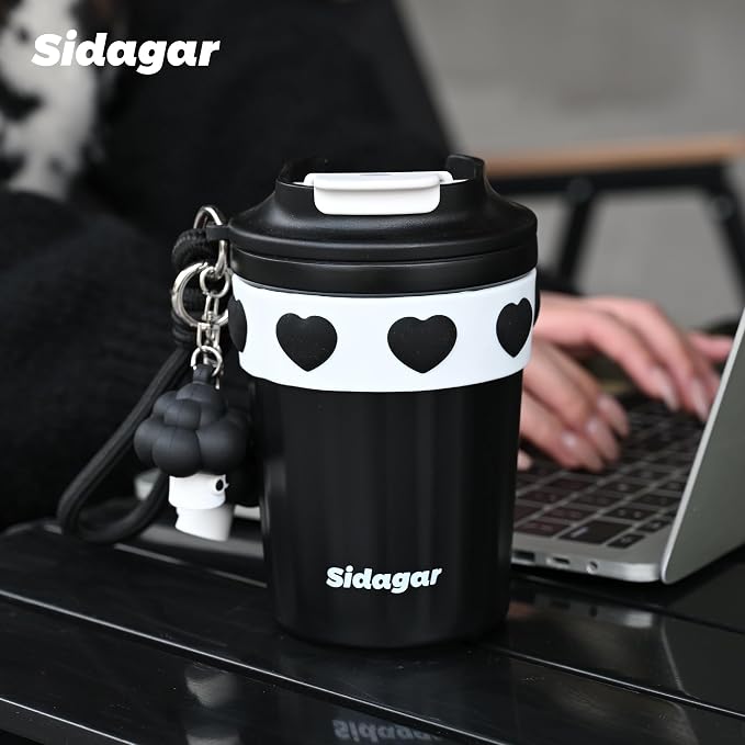 SDGA+ 12 oz Travel Coffee Mug Spill Proof Leak Proof, Stainless Steel Thermal - Image 4