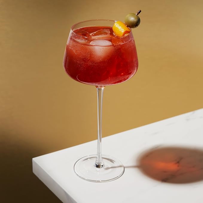 Viski Angled Stemmed Cocktail Glasses - Image 5