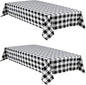 Checkered Tablecloth Rectangle 2 Pack 52 x 70 inch, Stain and Wrinkle Resistant by Hiasan