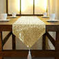 ShinyBeauty Wedding Decor Sequin Elegant Tassel Table Runner Plates Party by ShinyBeauty