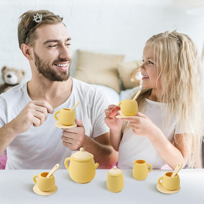 MCGMITT Toy Tea Set, Silicone Tea Party Set - Image 5