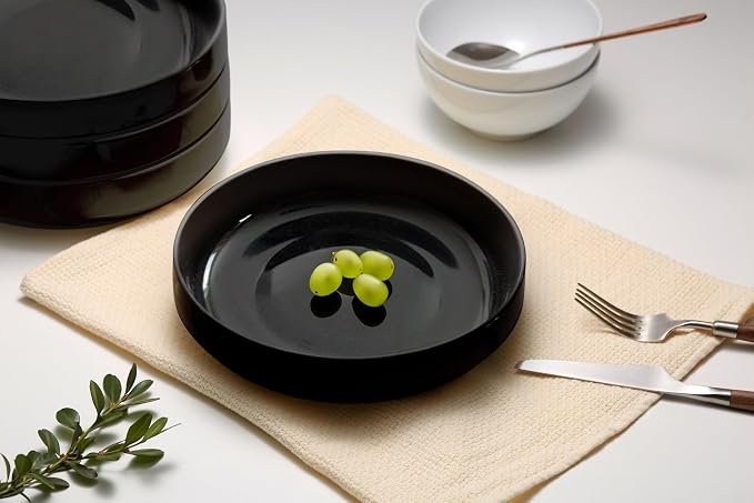 KooK Pasta Bowl, Bowl Plate, Low Bowl, Plate Bowls, Ceramic Large Shallow Bowls - Image 4