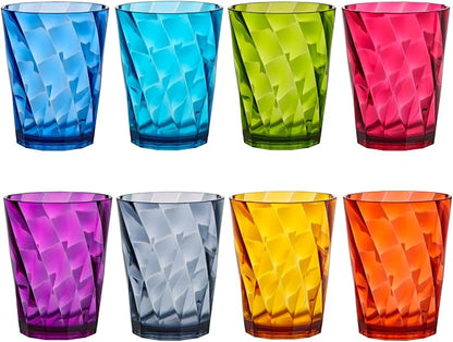 US Acrylic Optix Plastic Reusable Drinking Glasses 14oz Rocks Cups in Jewel by USAcrylic