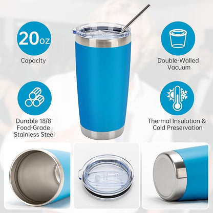 IEOVIEE 32 Pack 20oz Stainless Steel Insulated Bulk Tumblers - Image 5