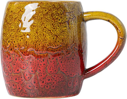 Handmade 22oz Ceramic Coffee Mug, Ergonomic Large Handle, Ideal Gift by XIYUANJI