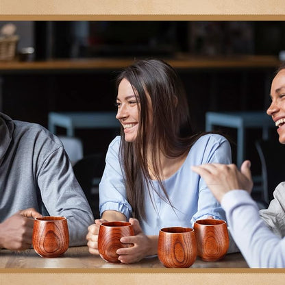 Gerrii 10 Pieces Wooden Tea Cup Wood Coffee Mug Water Japanese Solid Drinking - Image 6