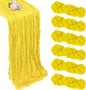 6 Pack Lemon Yellow Cheesecloth Table Runner 35 x 120 Inch | Boho Gauze Cheese by Pepmily