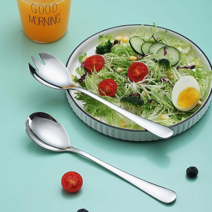 Salad Server Set, Berglander Stainless Steel Salad Serving Set, Salad Servers - Image 4