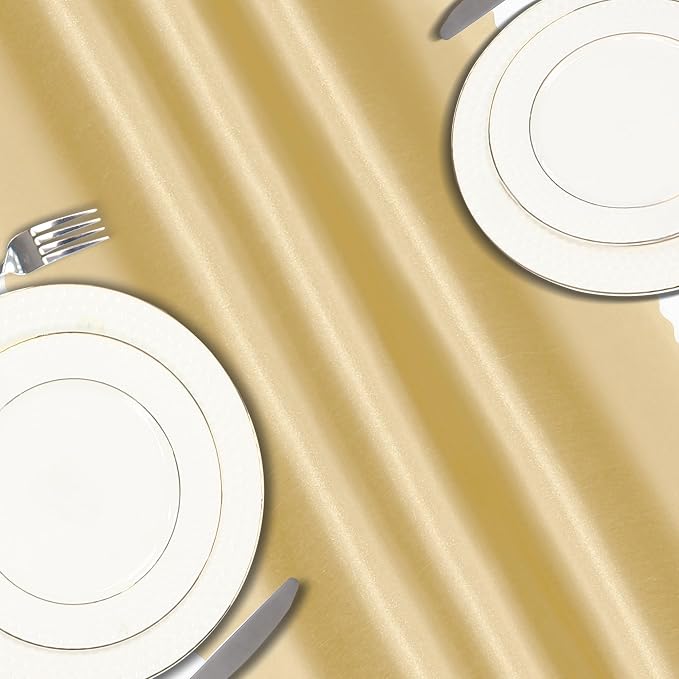 VACVELT Gold Satin Table Runners, 12x72 Inch, 6 Pack, Scalloped Edge | Silky - Image 5