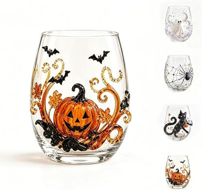 3D Halloween Artisan Glassware Collection Halloween Glass Cups | Drinking Glass by Unknown