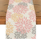 Artoid Mode Pink Dahlia Floral Pinnata Summer Table Runner, Spring Kitchen by ArtoidMode