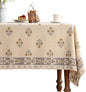 patdrea Designer Beige Tablecloth for Rectangle Table,Elegant Linen Floral Pattern French Table Cloth,Decor Cover Cloth for Kitchen Dining Christmas,Thanksgiving,Party,63"x87"-Istana a