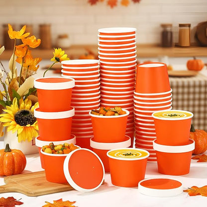 Fulmoon 100 Pack Paper Soup Containers - Image 3