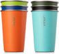 Stainless Steel Cups-16 oz Colorful Stackable Metal Drinking Glasses 6 Pcs | 16 by Vinur