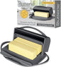 Flip Top Butter Dish with Attached Lid & Matching Knife by Butterie