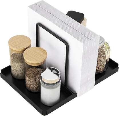 Napkin Holder for Table with Salt and Pepper Shakers Caddy, Standing Paper by Audmore