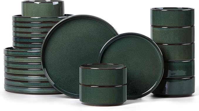 LIANYU Dinnerware Dishes Sets for 8, 24 Piece Plates and Bowls Dishware | by LIANYU