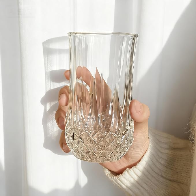 Ruckae Drinking Glasses Set of 8, 11 oz and 7 oz Kitchen Water Glass Cups Set - Image 5