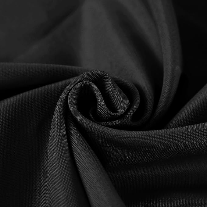 Fokitut 6 Pack Round Tablecloth, 70 Inch, Stain Resistant and Wrinkle Polyester Table Cloth, Fabric Table Cover for Kitchen Dining, Wedding, Party, Holiday Dinner-Black
