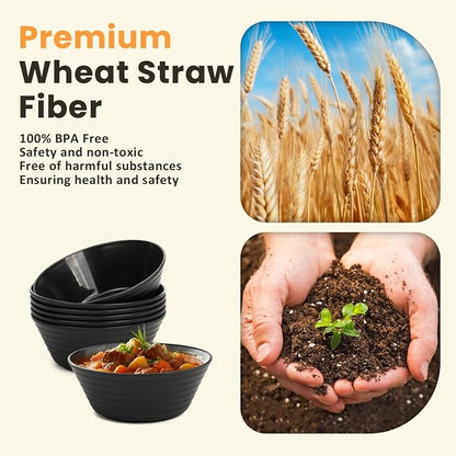6 PCS Large Bowl Set, Lightweight and Unbreakable Wheat Straw Bowls - Image 4
