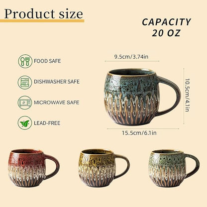 Large Ceramic Coffee Mug - 20oz Big Tea Cup - Image 2