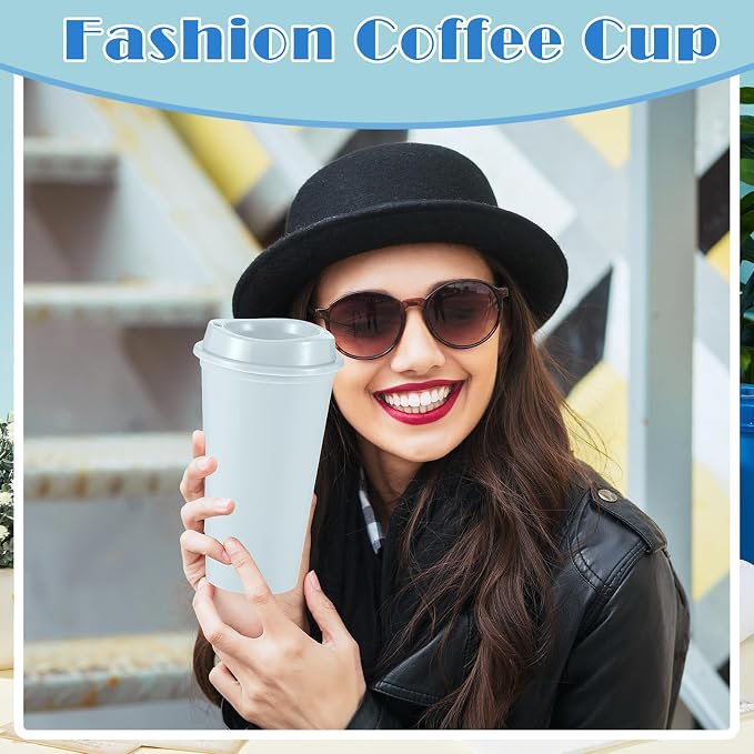 FillTouch 12 Pcs 16 oz Reusable Coffee Cups - Image 6