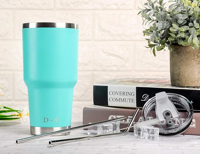 D·S 30oz Mint Tumbler Double Wall Vacuum Insulated Travel Coffee Mug | Double - Image 4