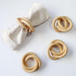 Wooden Napkin Rings Set of 4, Farmhouse Wood Circle Napkin Ring, Handmade by wonlex