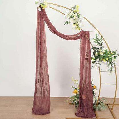Efavormart 20ft Mauve Gauze Cheesecloth Wedding Arch Drapery Fabric, Extra Long - Image 5