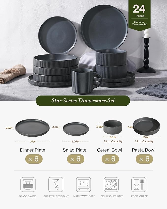 Famiware Star Stoneware Dinnerware Sets - Image 3