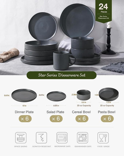 Famiware Star Stoneware Dinnerware Sets - Image 3