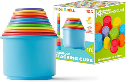KIDSTHRILL Rainbow Colors Baby Stacking Cups by KIDSTHRILL