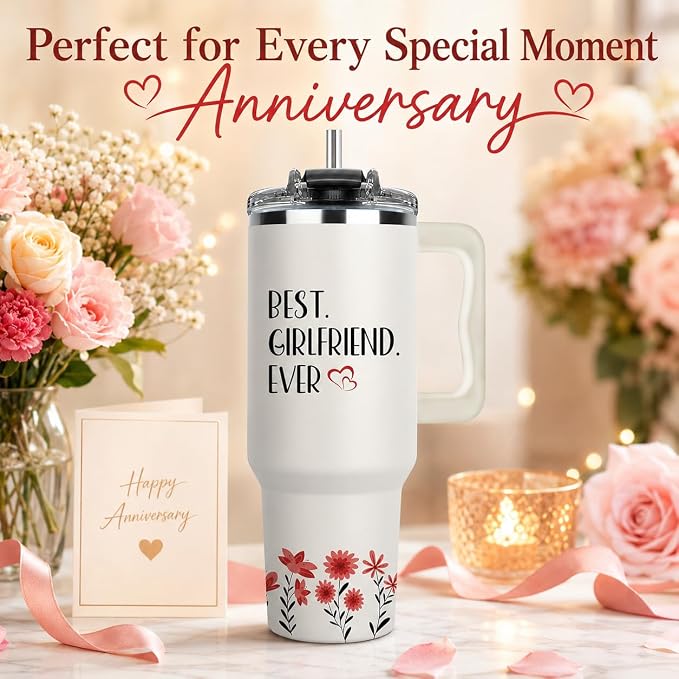 Best Girlfriend Ever Tumbler Cup 40 oz, Gift Girlfriend, Birthday Gift | - Image 6
