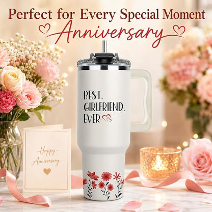 Best Girlfriend Ever Tumbler Cup 40 oz, Gift Girlfriend, Birthday Gift | - Image 6