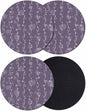 Vintage Lines Coasters Set of 4, Non-Slip Cup Coaster Mat by PIEPLE