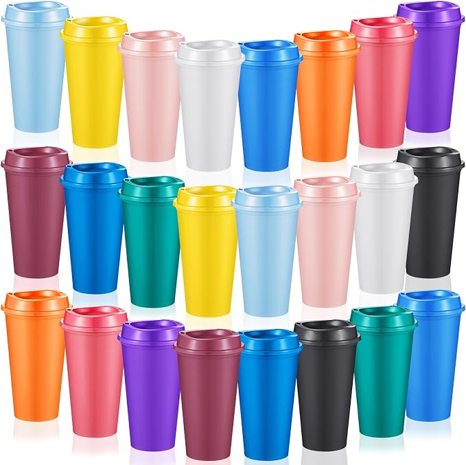 FillTouch 24 Pcs 16 oz Reusable Coffee Cups by FillTouch