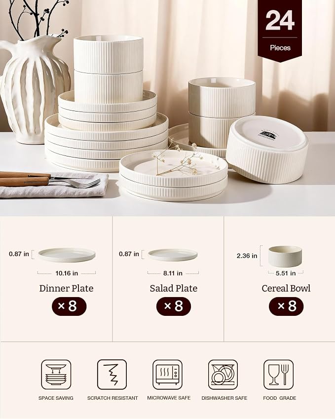 Line Porcelain Dinnerware Set, dish set - Image 3