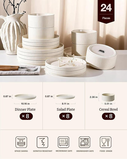 Line Porcelain Dinnerware Set, dish set - Image 3