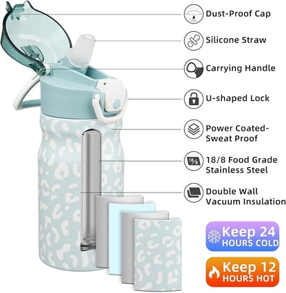 BJPKPK 14 oz Insulated Water Bottle, Stainless Steel Flask | Leak Proof Locking - Image 2