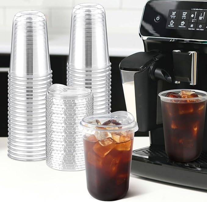 16 oz Clear Plastic Coffee Cups - Image 5