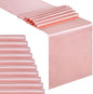 Rose Gold Satin Table Runners 10 Pack 12x108 inch Silk Smooth Fabric | Bright by B-COOL