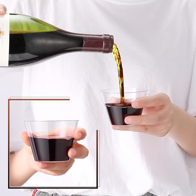 JOLLY CHEF 5 oz 100 Pack Small Clear Disposable Cups, Disposable Plastic Shot - Image 4